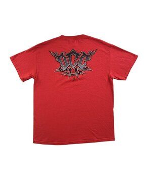 Vintage Orange County Choppers Shirt Mens Large Red OCC Graphic Tee Biker Y2K